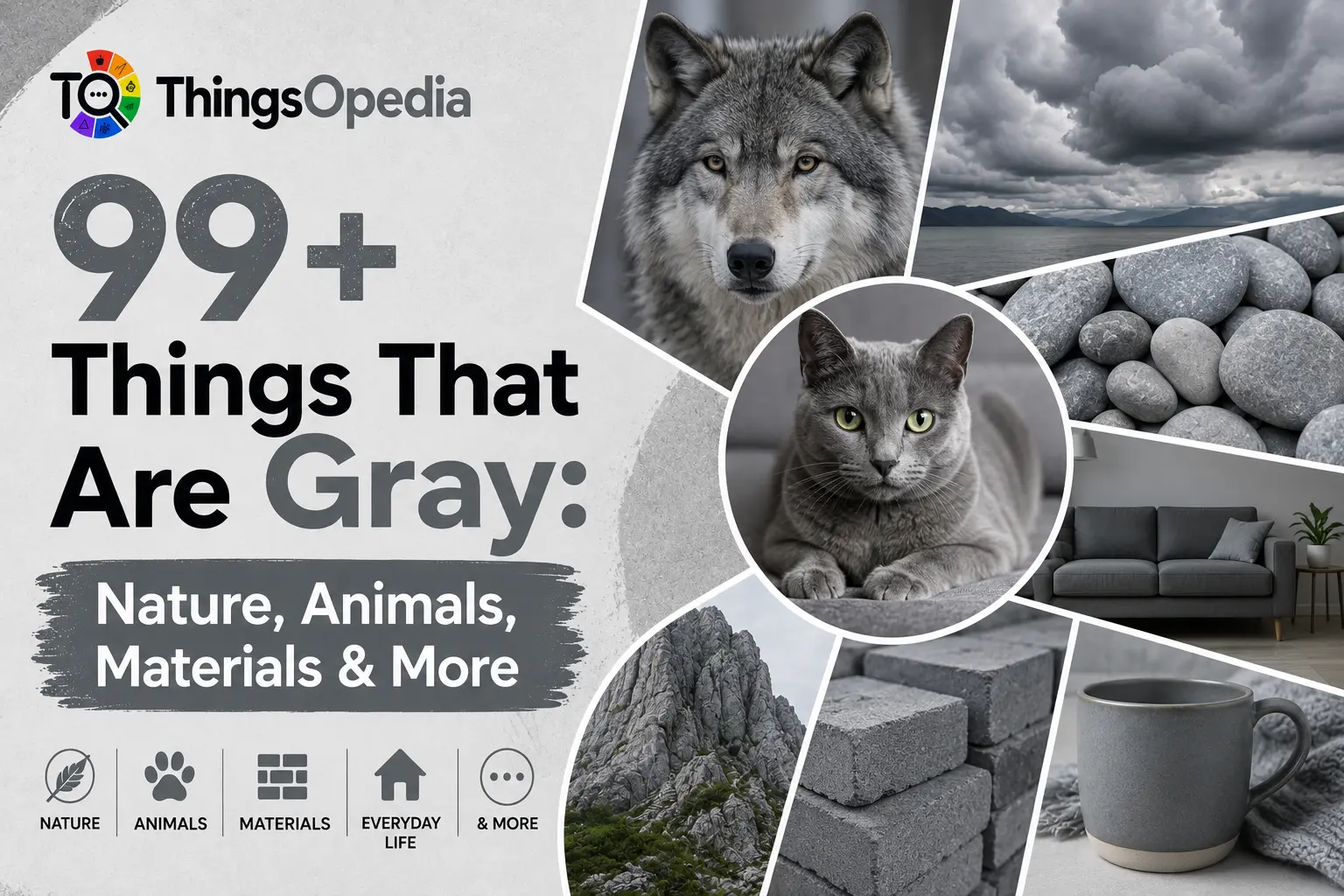 99+ Things That Are Gray: Nature, Animals, Materials & More