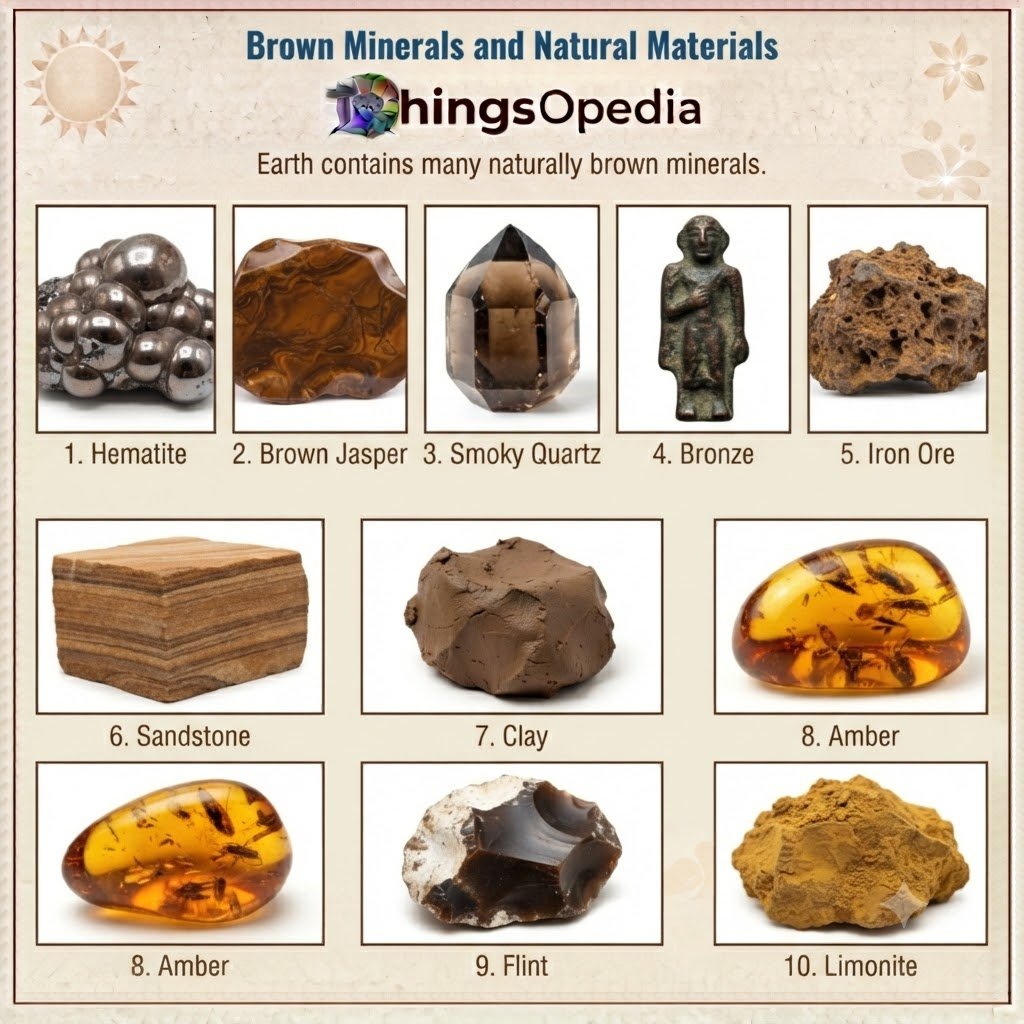 Brown Minerals and Natural Materials