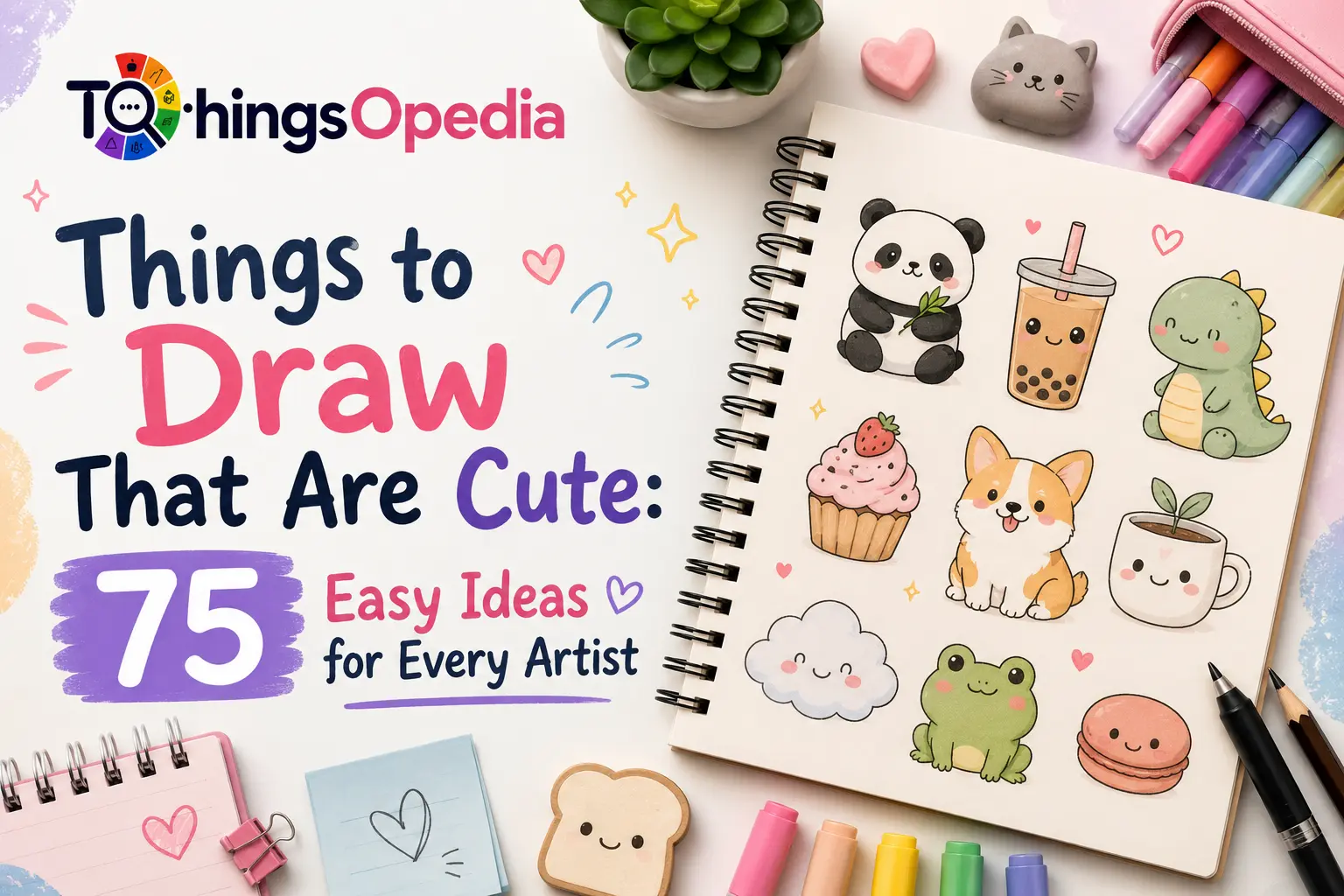 Things to Draw That Are Cute: 75 Easy Ideas for Every Artist