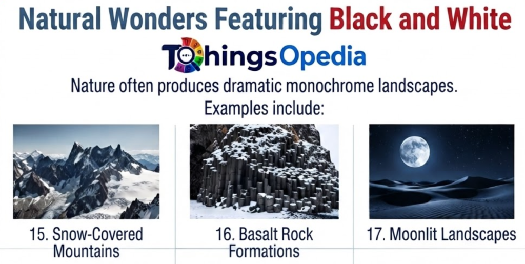 Natural Wonders Featuring Black and White